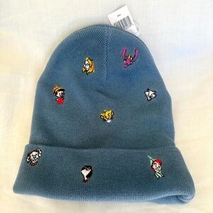 Disney Classics Characters Adult Knit Beanie Hat Simba Dumbo Blue - NEW